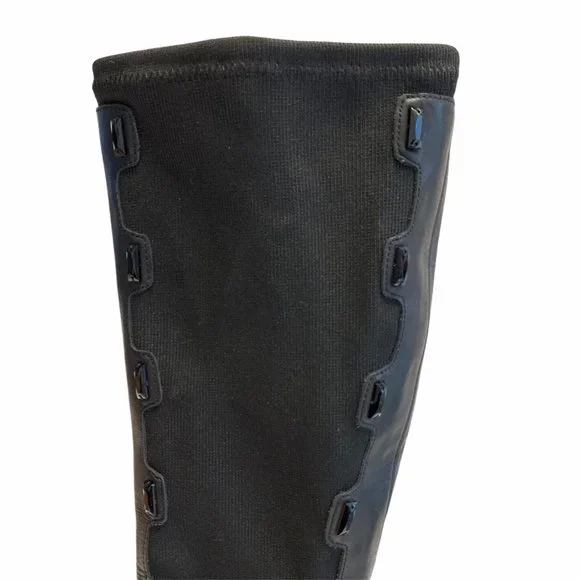 B Makowsky Leather Stretch High Heel Knee High 8.5 - Picture 5 of 9
